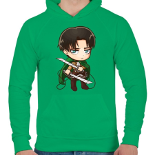 PRINTFASHION Attack on titan - Férfi kapucnis pulóver - Zöld férfi pulóver, kardigán