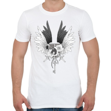 PRINTFASHION Attack on Titan - Férfi póló - Fehér férfi póló