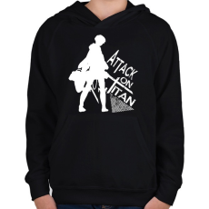 PRINTFASHION Attack on Titan - Gyerek kapucnis pulóver - Fekete