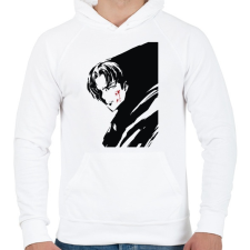 PRINTFASHION Attack On Titan Levi - Férfi kapucnis pulóver - Fehér női pulóver, kardigán