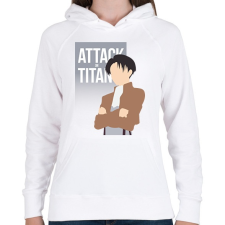 PRINTFASHION Attack on Titan -- Levi - Női kapucnis pulóver - Fehér női pulóver, kardigán