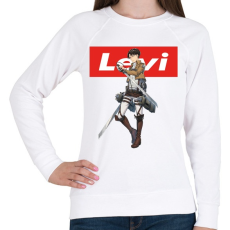 PRINTFASHION attack on titan Levi - Női pulóver - Fehér
