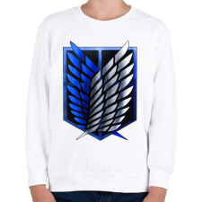 PRINTFASHION Attack on Titan Logo - Gyerek pulóver - Fehér gyerek pulóver, kardigán