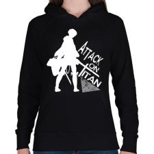 PRINTFASHION Attack on Titan - Női kapucnis pulóver - Fekete női pulóver, kardigán