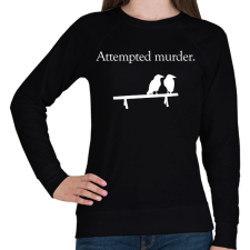 PRINTFASHION Attempted murder - Női pulóver - Fekete női pulóver, kardigán