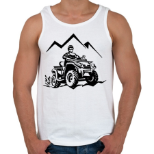 PRINTFASHION atv quad  - Férfi atléta - Fehér atléta, trikó
