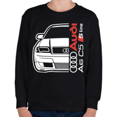 PRINTFASHION Audi A6 C5 - Gyerek pulóver - Fekete