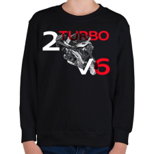 PRINTFASHION Audi BiTurbo - Gyerek pulóver - Fekete gyerek póló