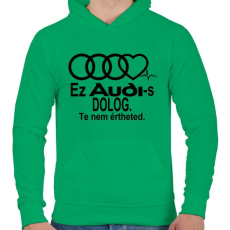 PRINTFASHION Audi Fanoknak speciálba! - Férfi kapucnis pulóver - Zöld