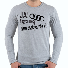 PRINTFASHION Audi - Férfi hosszú ujjú póló - Sport szürke férfi póló