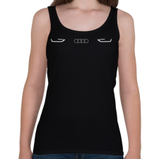 PRINTFASHION Audi logó (fehér) - Női atléta - Fekete női trikó