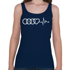 PRINTFASHION AUDI logo fehér - Női atléta - Sötétkék