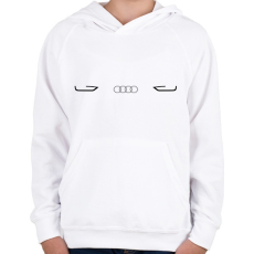 PRINTFASHION Audi logó (fekete) - Gyerek kapucnis pulóver - Fehér