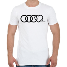 PRINTFASHION AUDI Love - Férfi póló - Fehér
