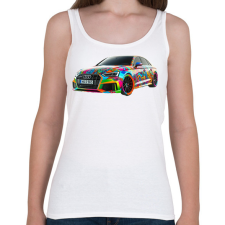 PRINTFASHION Audi - Női atléta - Fehér női trikó