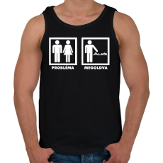 PRINTFASHION Audi Probléma Megoldva - Férfi atléta - Fekete