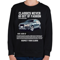 PRINTFASHION Audi Q7 - Gyerek pulóver - Fekete