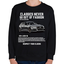 PRINTFASHION Audi rs6 - Gyerek pulóver - Fekete gyerek pulóver, kardigán