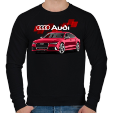 PRINTFASHION Audi Sport - Férfi pulóver - Fekete férfi pulóver, kardigán