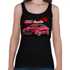 PRINTFASHION Audi Sport - Női atléta - Fekete női trikó