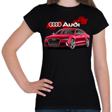 PRINTFASHION Audi Sport - Női póló - Fekete