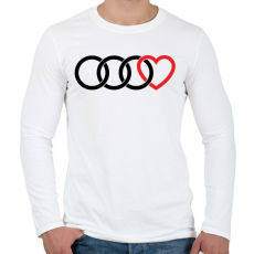 PRINTFASHION Audi szerelem - Férfi hosszú ujjú póló - Fehér