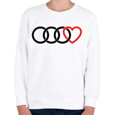 PRINTFASHION Audi szerelem - Gyerek pulóver - Fehér gyerek pulóver, kardigán