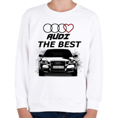 PRINTFASHION AUDI THE BEST - Gyerek pulóver - Fehér