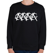 PRINTFASHION Audis anarchista - Gyerek pulóver - Fekete gyerek pulóver, kardigán