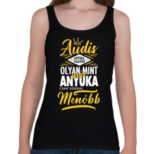 PRINTFASHION Audis Anyuka - Női atléta - Fekete női trikó