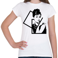 PRINTFASHION Audrey Hepburn - Női póló - Fehér női póló