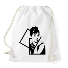 PRINTFASHION Audrey Hepburn - Sportzsák, Tornazsák - Fehér tornazsák