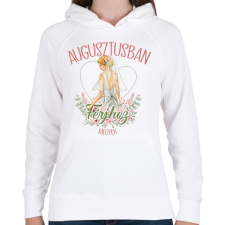 PRINTFASHION Augusztusban férjhez megyek - Női kapucnis pulóver - Fehér női pulóver, kardigán