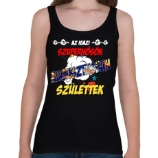 PRINTFASHION Augusztusban született szuperhős - Női atléta - Fekete