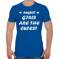 PRINTFASHION Augusztusi csajok a legcukibbak - Férfi póló - Királykék férfi póló