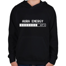 PRINTFASHION AURA ENERGY 67 - Gyerek kapucnis pulóver - Fekete