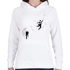 PRINTFASHION Aurevoir - Női kapucnis pulóver - Fehér