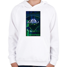 PRINTFASHION Aurora - Gyerek kapucnis pulóver - Fehér gyerek pulóver, kardigán