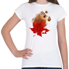 PRINTFASHION Autmn leaf - Női póló - Fehér női póló