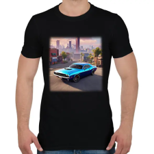 PRINTFASHION autó 3 - Férfi póló - Fekete férfi póló