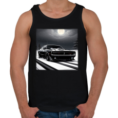 PRINTFASHION autó - Férfi atléta - Fekete