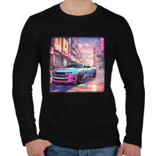 PRINTFASHION autó - Férfi hosszú ujjú póló - Fekete férfi póló