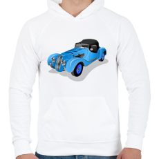 PRINTFASHION Autó - Férfi kapucnis pulóver - Fehér