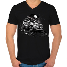 PRINTFASHION Autó - Férfi V-nyakú póló - Fekete