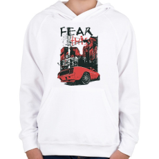 PRINTFASHION Autó  - Gyerek kapucnis pulóver - Fehér