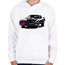 PRINTFASHION Autó - Gyerek kapucnis pulóver - Fehér gyerek pulóver, kardigán