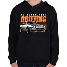 PRINTFASHION Autó  - Gyerek kapucnis pulóver - Fekete