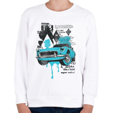 PRINTFASHION Autó  - Gyerek pulóver - Fehér