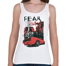 PRINTFASHION Autó  - Női atléta - Fehér női trikó