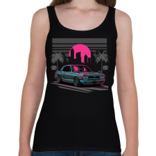 PRINTFASHION Autó  - Női atléta - Fekete női trikó